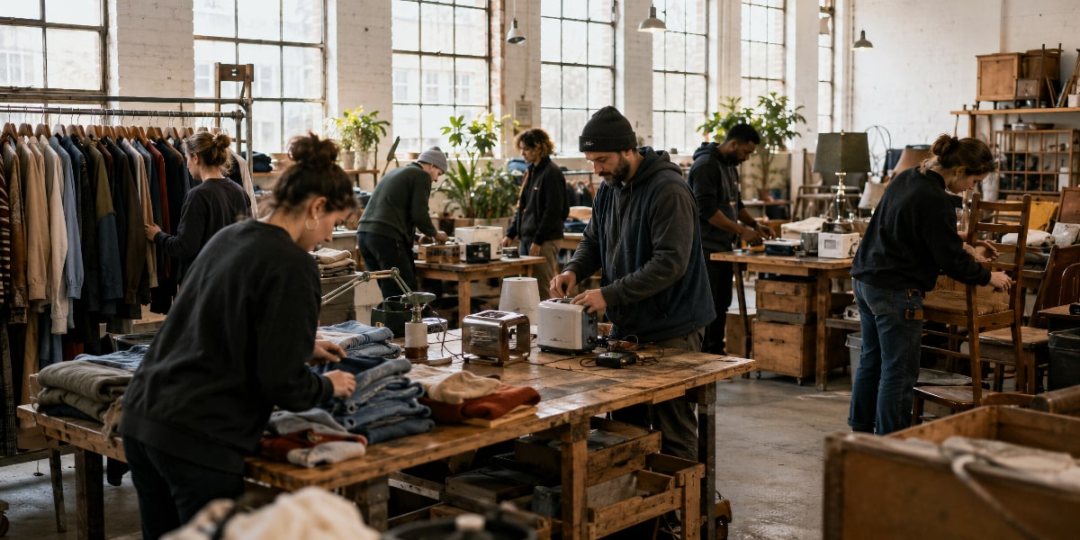 Exemple d'entreprise en économie circulaire — atelier de réemploi et de reconditionnement
