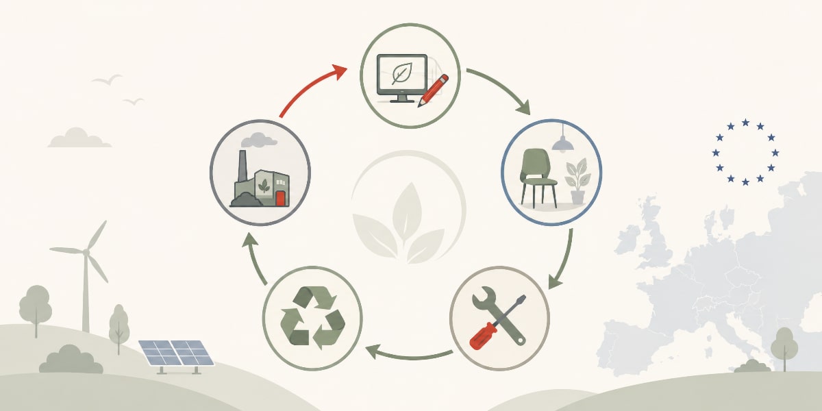 schéma de l'économie circulaire en Europe