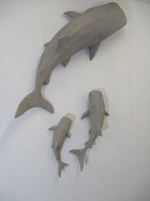 Charger l&#39;image dans la galerie, Déco murales requins baleines gris 3 pièces - les ateliers croix-rouge
